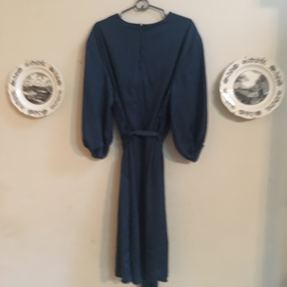 NWT Who What Wear Midi Dress 3/4 Puff Sleeves - Picture 3 of 7